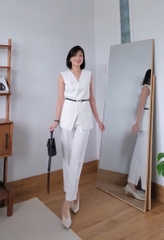 Áo gile Kelsey, chất chéo nhật cao cấp, trendy