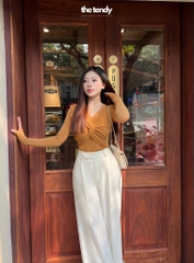 Quần ống rộng Hana, dáng suông, chất tuýp si cao cấp, 2 màu trắng/đen dễ phối đồ