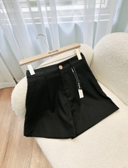 Quần short linen Roses Noires cạp cao bản to nhiều màu: Đen, Trắng, Nâu, Be, Hồng