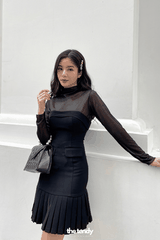 Set áo kim tuyến, Váy cúp ngực xếp ly M115