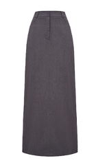Chân váy VANESSA dáng dài, vintage, phom dáng basic, style Hàn, 2 màu xám/đen