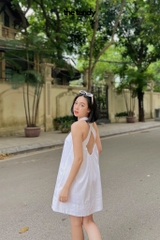 Áo linen (có thể mặc như váy) La Jacinthe 3 màu: Đen, Trắng, Muối tiêu