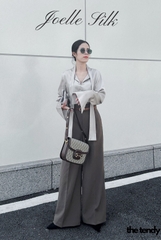 Quần suông nữ Joelle công sở, không cạp màu nâu