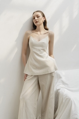 Áo 2 dây linen Le Perce-Neige thiết kế cúp ngực, gợi cảm phong cách tối giản
