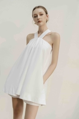 Áo linen (có thể mặc như váy) La Jacinthe 3 màu: Đen, Trắng, Muối tiêu