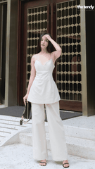 Áo 2 dây linen Le Perce-Neige thiết kế cúp ngực, gợi cảm phong cách tối giản