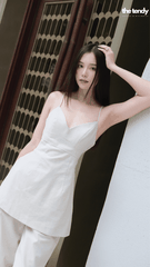 Áo 2 dây linen Le Perce-Neige thiết kế cúp ngực, gợi cảm phong cách tối giản