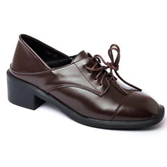 Giày Oxford nữ da mềm, 2 màu đen/ nâu,  đế 5cm