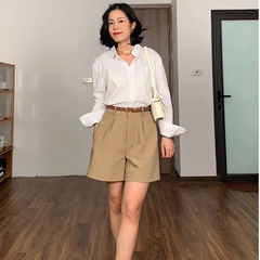 Quần short ngắn Pearly, quần short lưng cao, nhiều màu
