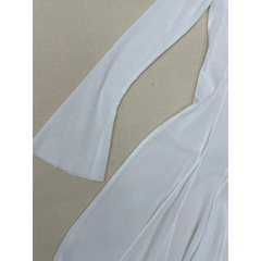 Đầm WHITE SWAN, đầm xòe xuyên thấu nữ dài, khoét lưng, chất cotton giấy thoáng mát