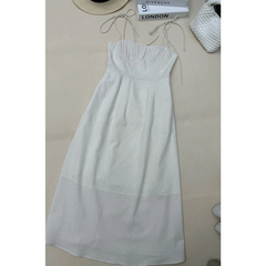 Đầm linen MERVIN, đầm hai dây cúp ngực quyến rũ
