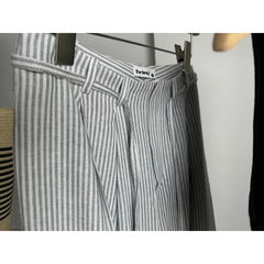 Quần linen cạp trễ có dây buộc Yejiin