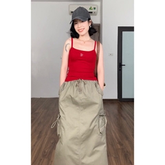 Áo 2 dây sợi bún nhiều màu: Đen, Trắng, Xanh, Đỏ Karina