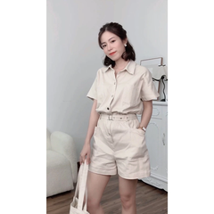 Jumsuit kaki cotton Lena