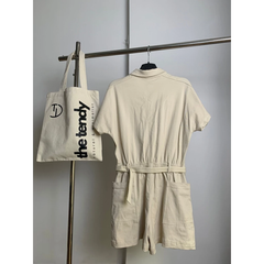 Jumsuit kaki cotton Lena