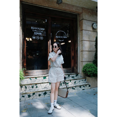 Jumsuit kaki cotton Lena