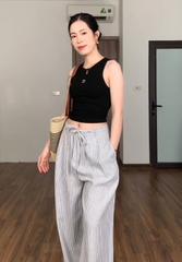 Áo tanktop Lyon chất thun tăm co giãn, 2 màu đen trắng