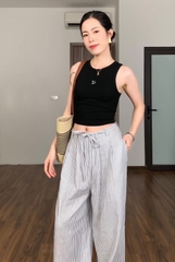 Áo tanktop Lyon chất thun tăm co giãn, 2 màu đen trắng