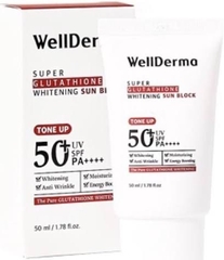 Kem Chống Nắng WellDerma Super Glutathione Whitening Sun Block Tone Up 50ml (Hộp)