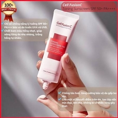 Kem Chống Nắng Cell Fusion C Toning Sunscreen 100 SPF 50+/PA+++ Màu Hồng 50ml (Hộp)