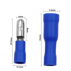 Túi gồm 50 cặp Jack đực cái 4mm đầu COS nối dây điện