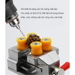 Ê tô mini để bàn dạng đế hít xoay 360 độ - Eto để bàn dụng cụ DIY