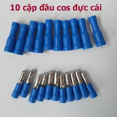 Túi gồm 50 cặp Jack đực cái 4mm đầu COS nối dây điện