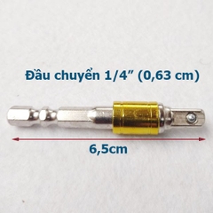 Đầu chuyển vít sang khẩu Bulong (chuôi lục giác) 3 kích cỡ 1/4 3/8 1/2 (dài 7cm)