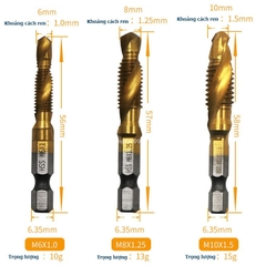 Mũi Khoan Taro Ren Coban HSS-M35 Mũi từ M3 đến M10