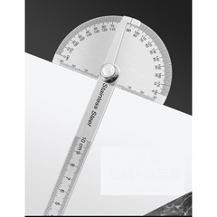 Thước đo góc cơ bằng thép không gỉ, thước đo độ dài 14cm