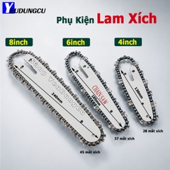 Lam Dây Xích Thay Thế 4inch - 6inch - 8inch Cho Máy Cưa Xích Chạy Pin & Bộ Chuyển Đổi Cưa Xích