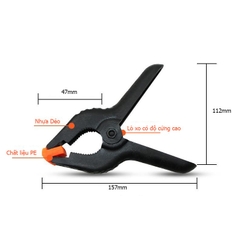 Kẹp gỗ nhanh chữ A 6inch, 4inch, 3inch - Kẹp lò xo nhựa (Mua 4 Tặng 1)