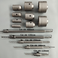 Phụ Kiện Mũi Khoan Rút Lõi Tường Bê Tông 30-90mm Lắp Cho Máy Khoan Bê Tông