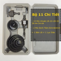 Bộ Mũi Khoét Thạch Cao và Gỗ Mềm - 8,11,16 Chi Tiết