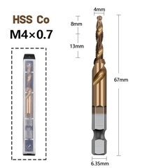 Mũi Khoan Taro Ren Coban HSS-M35 Mũi từ M3 đến M10