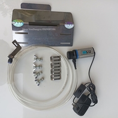 Chân đế bàn cắt mòi vát cạnh gạch men 45 độ - Dụng cụ Gá líp cạnh gạch Inox 304 gắn với máy cắt - Tích hợp máy bơm nước