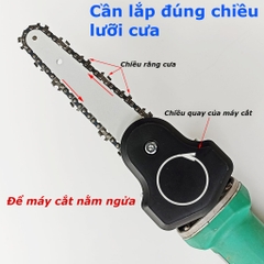 Bộ chuyển đổi Máy cắt mài thành Cưa Xích