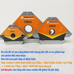 Ke góc vuông Nam châm Siêu Cường PROFESSIONAL - Hàn đa góc lực 25kg - 55kg -75kg