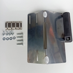 Chân đế bàn cắt mòi vát cạnh gạch men 45 độ - Dụng cụ Gá líp cạnh gạch Inox 304 gắn với máy cắt - Tích hợp máy bơm nước