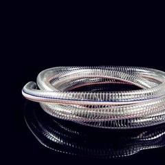 Ống nhựa mềm lõi lò xo thép . Ống PVC trong suốt chống gập dẫn nước, dầu