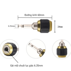 Đầu Kẹp Vít Nhanh YDC Gắn Máy Khoan - Kẹp Nhanh Đầu Bắn Vít