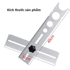 Thước lấy dấu khoan khoét lỗ gạch - Thước 2 đoạn Lấy dấu ống nước