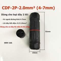 Cút nối dây điện chống nước 2 lõi , 3 lõi cho dây từ 0.5 - 2mm²