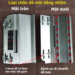 Chân đế bàn cắt mòi vát cạnh gạch men 45 độ - Dụng cụ Gá líp cạnh gạch Inox 304 gắn với máy cắt - Tích hợp máy bơm nước