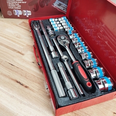 Bộ Đầu Tuýp Khẩu 24 chi tiết TOP Tiêu Chuẩn Đức Tthép CR-V hệ 1/2 In
