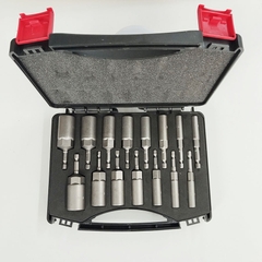 Bộ Đầu Khẩu Chụp Sâu Lòng Dài 80mm Chân Lục Giác Lắp Máy Khoan Bắn Vít 15 Chi Tiết