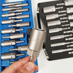 Bộ Đầu Khẩu Chụp Sâu Lòng Dài 80mm Chân Lục Giác Lắp Máy Khoan Bắn Vít 15 Chi Tiết