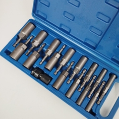 Bộ Đầu Khẩu Chụp Sâu Lòng Dài 80mm Chân Lục Giác Lắp Máy Khoan Bắn Vít 15 Chi Tiết