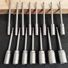 Bộ 15 Đầu Chụp Khẩu Bulong Dài 15cm Lắp Nhanh Cho Máy Bắn Vít -  Đầu Chụp Bu Lông Các Size từ 5.5mm - 19mm