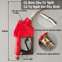 Cò bơm xăng dầu có đồng hồ và không đồng hồ